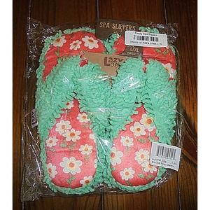 Lazy One Spa Slipper Rise and Shine Floral size L/XL 7-9 New in Package!